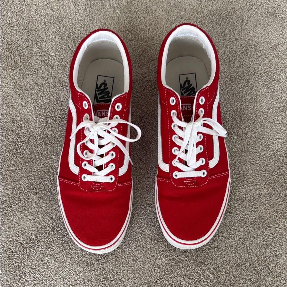 Men’s Vans Classic Red and White Old Skool